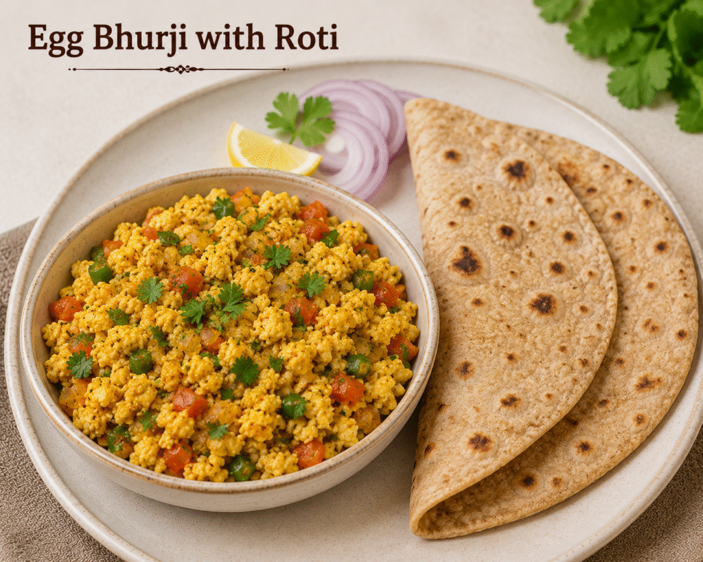 Egg Bhurji with Roti