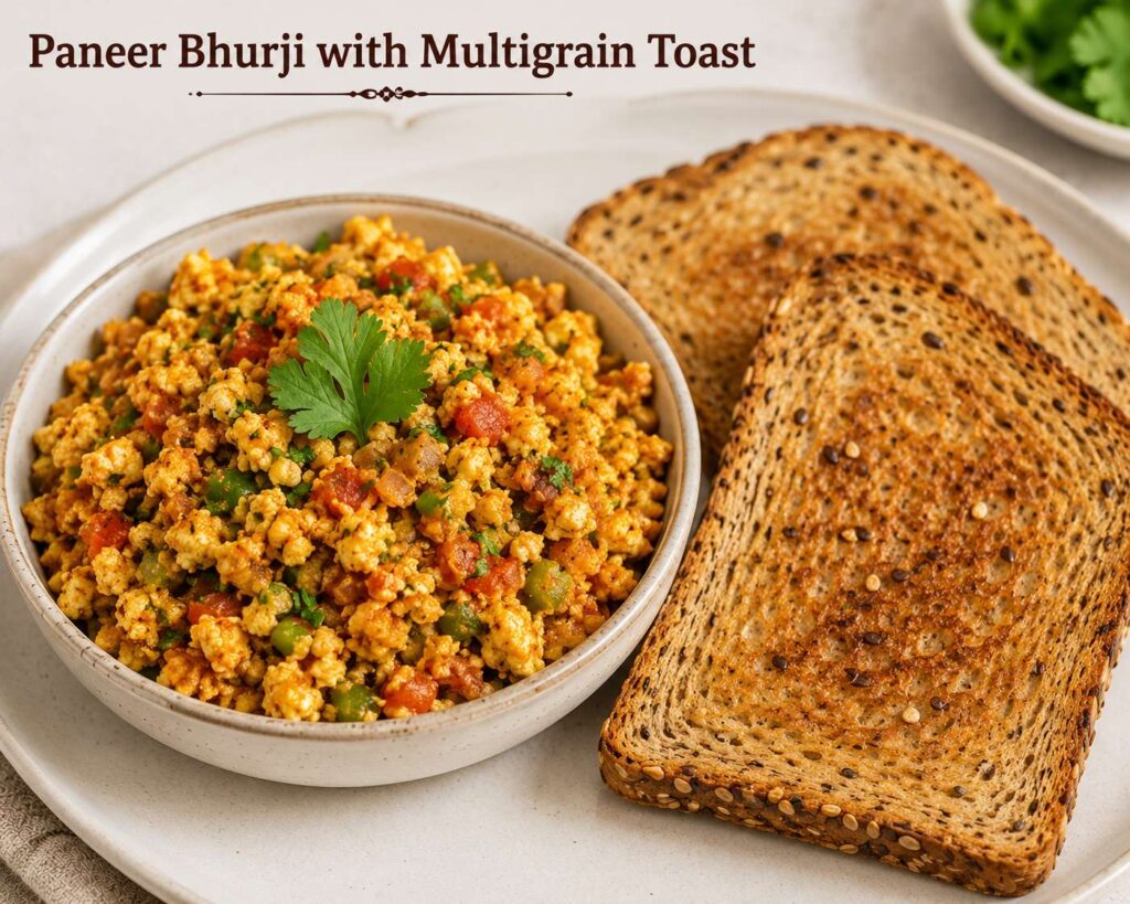 Paneer Bhurji with Multigrain Toast