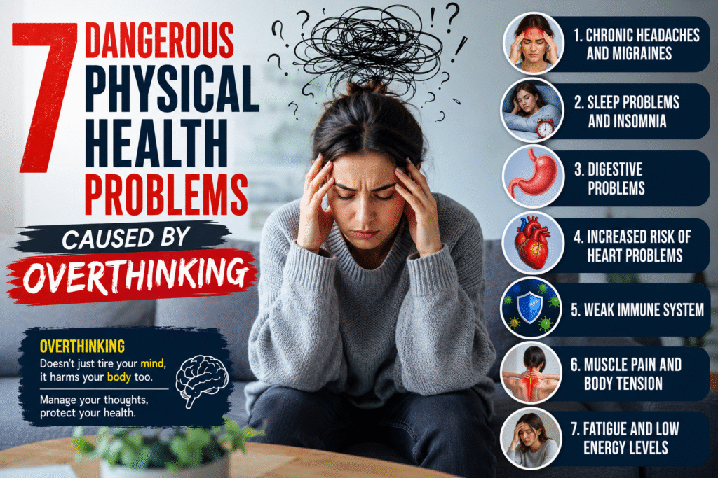 Physical health problems caused by overthinking
