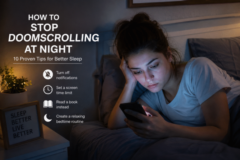 stop doomscrolling at night with 10 proven tips that improve sleep, reduce anxiety, and protect your mental health naturally.