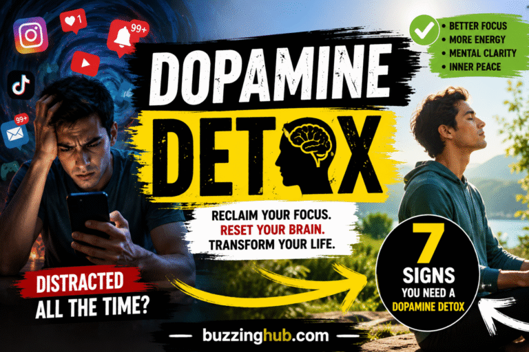 Person putting away smartphone and practicing mindfulness during a dopamine detox to improve focus and mental clarity